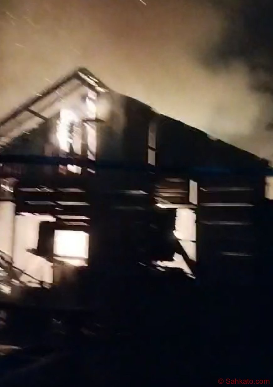 Kebakaran Malam Hari di Palinggam, Rumah Warga Hangus Terbakar