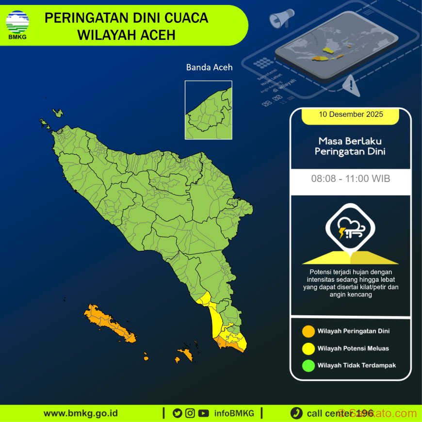 BMKG Ingatkan Hujan Lebat Ancam Sejumlah Wilayah Aceh!