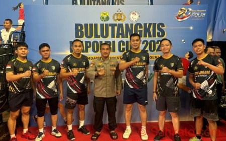 Tim Korsabhara Baharkam Polri Ikut Kejuaraan Bulutangkis Kapolri Cup 2026