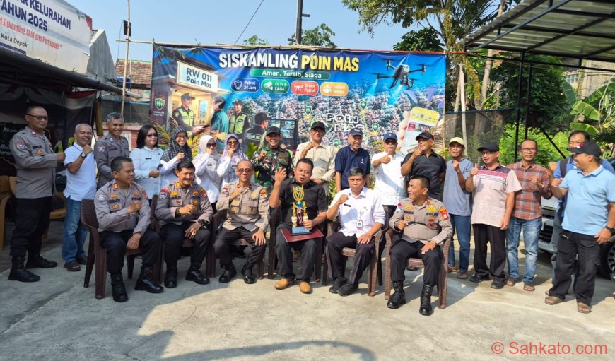 Poskamling RW 011 Poin Mas Depok Raih Juara II Satkamling Bersih Tingkat Polda Metro Jaya