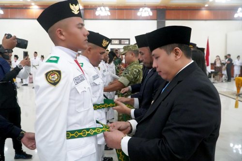 65 Paskibraka Padang Panjang Dikukuhkan, Siap Tugas di HUT ke-81 RI