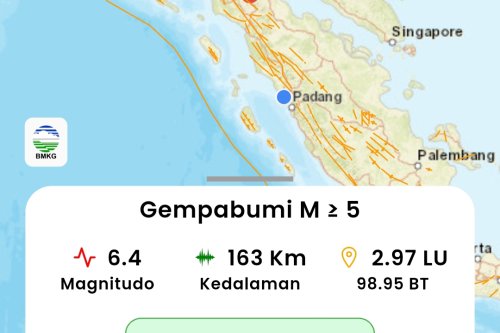Gempa 6,4 Magnitudo Guncang Simalungun, Getaran Terasa hingga Sumbar