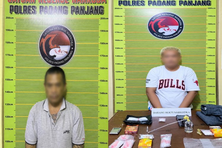 Dua Tersangka Sabu di Padang Panjang Diciduk, Satu di Antaranya Perempuan dengan Barang Bukti 25,10 Gram