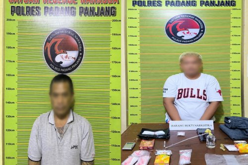 Dua Tersangka Sabu di Padang Panjang Diciduk, Satu di Antaranya Perempuan dengan Barang Bukti 25,10 Gram
