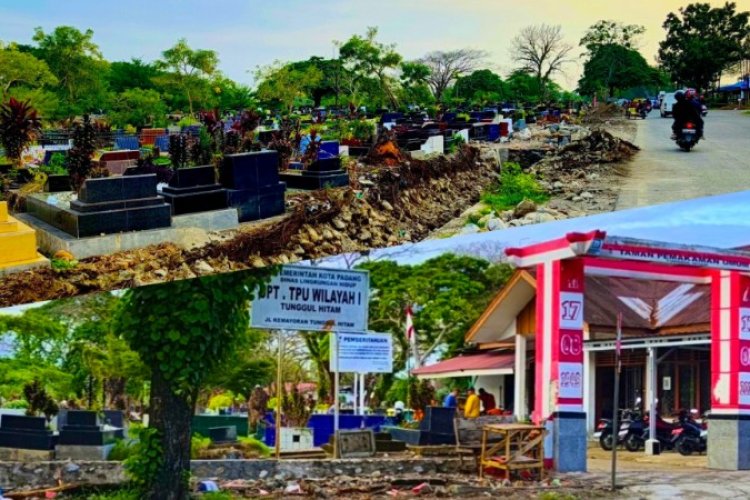 Makam Terendam Banjir Berulang, DLH Padang Bangun Drainase Keliling TPU Tunggul Hitam