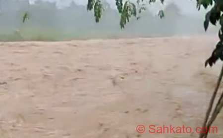 Hujan Deras, Sungai Lubuk Minturun Meluap, Warga Diimbau Tingkatkan Kewaspadaan