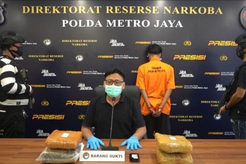 Polda Metro Jaya Gagalkan Peredaran Empat Kilogram Ganja di Palmerah