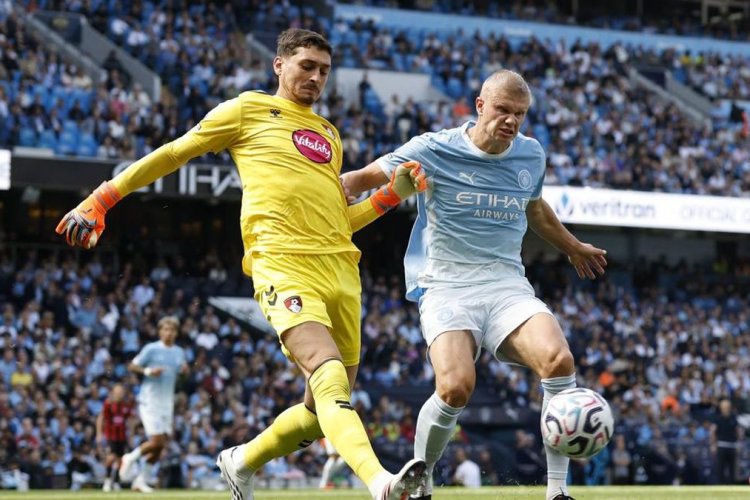 Gaya Baru Haaland: Rambut Dipotong Pendek, Gol di Laga Man City vs Bournemouth Justru Hilang