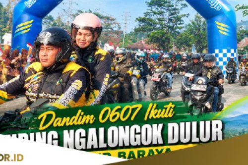 1.560 Peserta Ikut Touring Ngalongok Dulur, Dandim 0607 Dampingi Bupati Sukabumi di HJKS ke-156