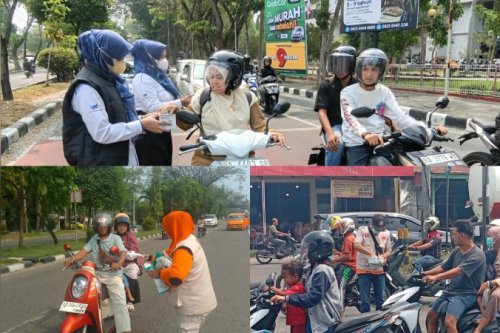 5.000 Masker Dibagikan di Tiga Persimpangan Padang, BPBD Gandeng Bank Nagari dan Pertamina