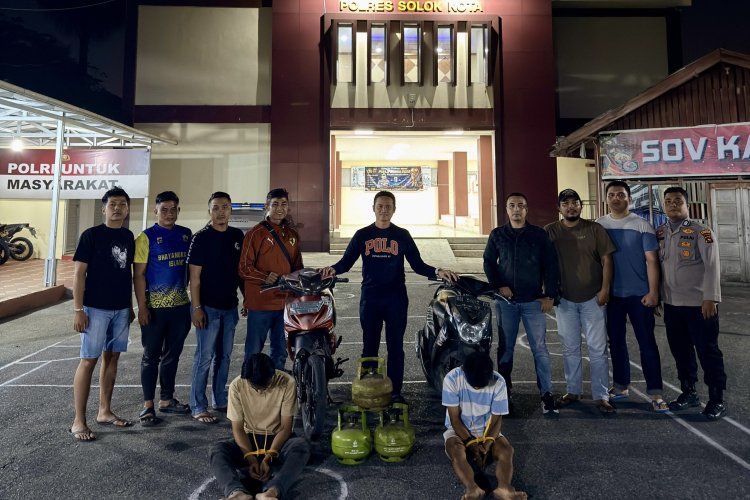Curi 5 Tabung Gas Elpiji di Toko Paninggahan, Dua Pria Ditangkap Polres Solok Kota