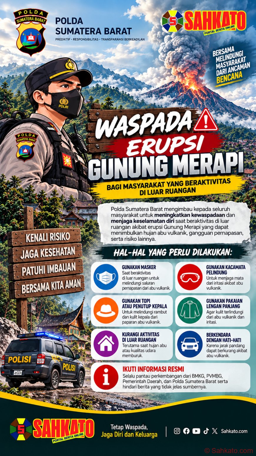Erupsi Gunung Merapi, Warga Diimbau Kurangi Aktivitas di Luar Ruangan