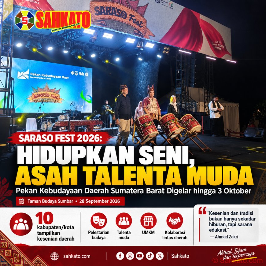 Saraso Fest 2026 Hidupkan Kembali Seni Tradisi dan Talenta Muda Sumbar