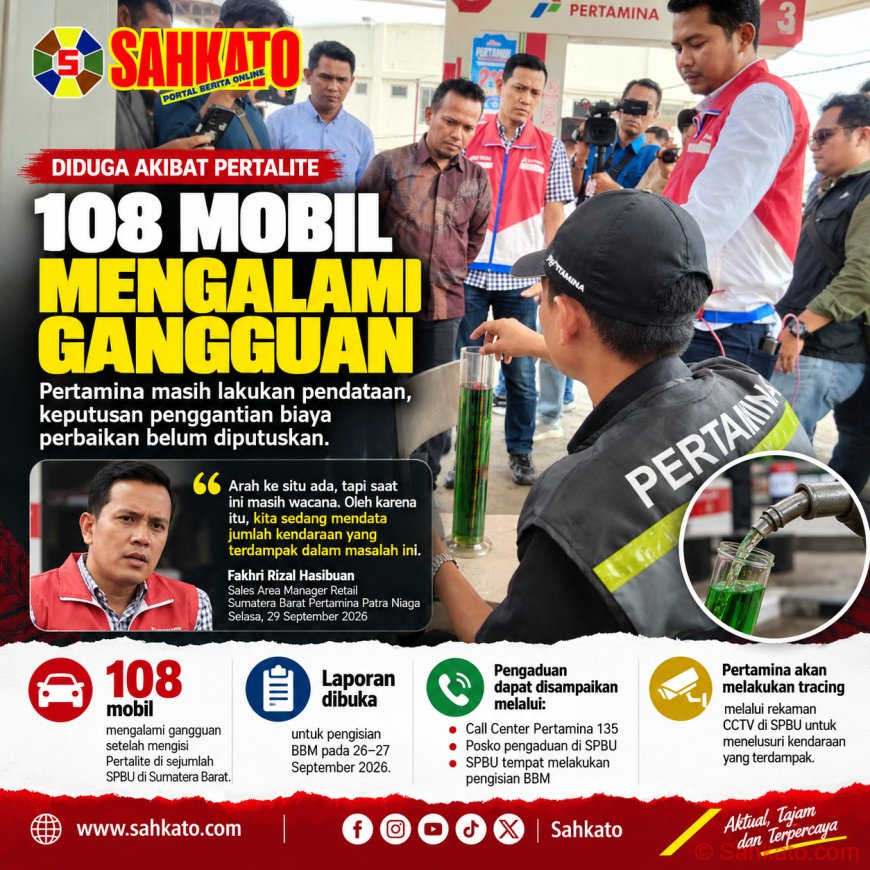 108 Mobil Gangguan Usai Isi Pertalite di Sumbar, Kompensasi Masih Wacana