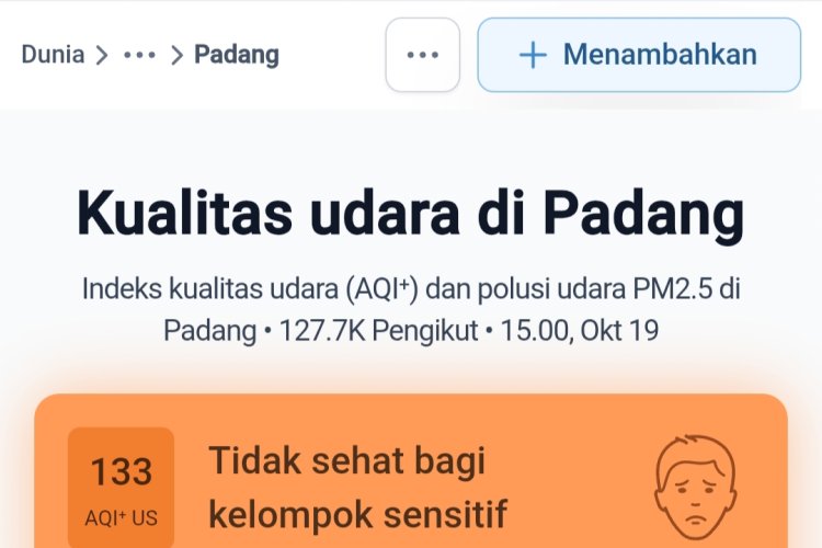 Udara Sumbar Tak Merata, Payakumbuh Paling Buruk dan Warga Diminta Waspada