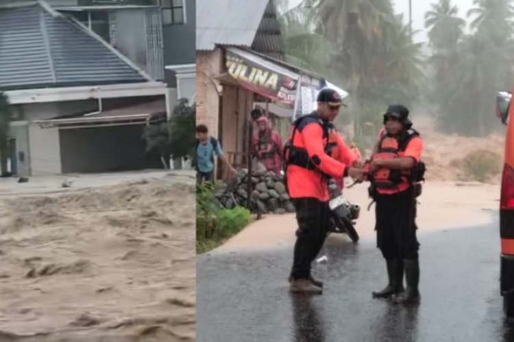 Hujan Deras Bikin Sungai Lubuk Minturun Meluap, BPBD Padang Evakuasi Warga Terdampak
