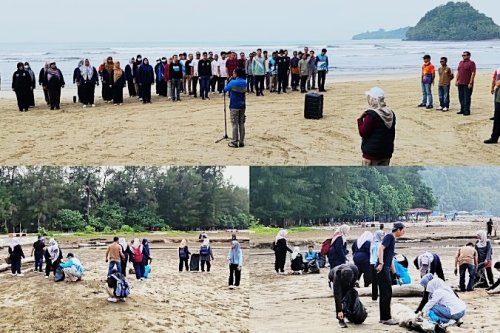 Pantai Air Manis Dibersihkan Lintas Sektor, Wisatawan Diminta Nyaman Berkunjung