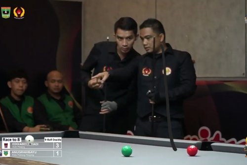 Pesisir Selatan Kokoh di Puncak Klasemen Biliar Porprov Sumbar 2026, Lima Nomor Final Dipertandingkan Hari Ini