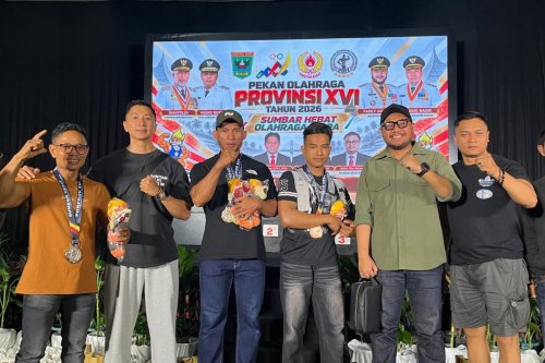 Binaraga Padang Panjang Panen 4 Medali di Porprov Sumbar 2026, Indra Mulyadi Sumbang Emas