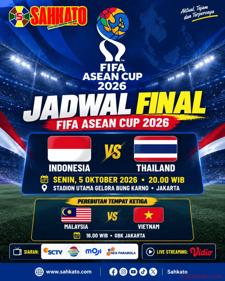 Jadwal Final FIFA ASEAN Cup 2026: Timnas Indonesia Vs Thailand
