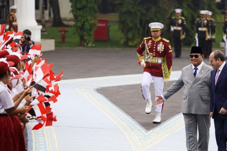 Prabowo Terima Kunjungan Kenegaraan Presiden Mesir di Istana Merdeka Jakarta
