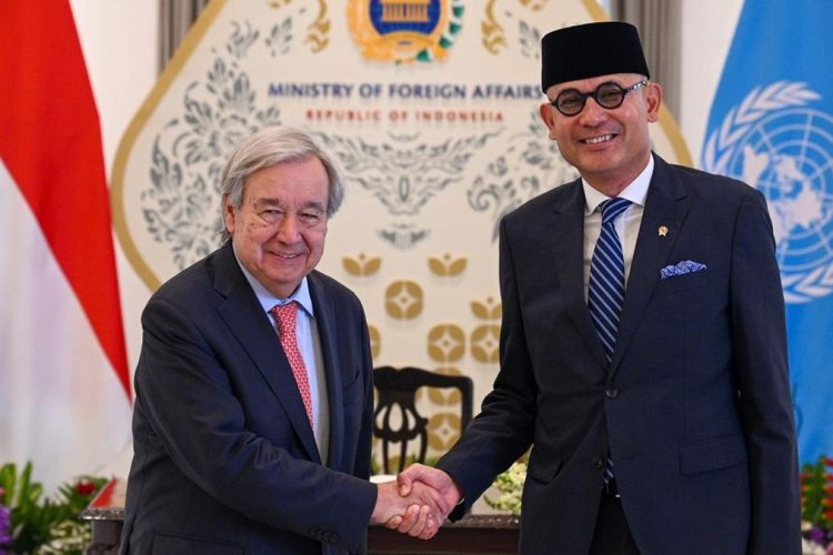 Menlu Arrmanatha Pamit ke Guterres, Indonesia Beri Penghormatan di Akhir Jabatan Sekjen PBB