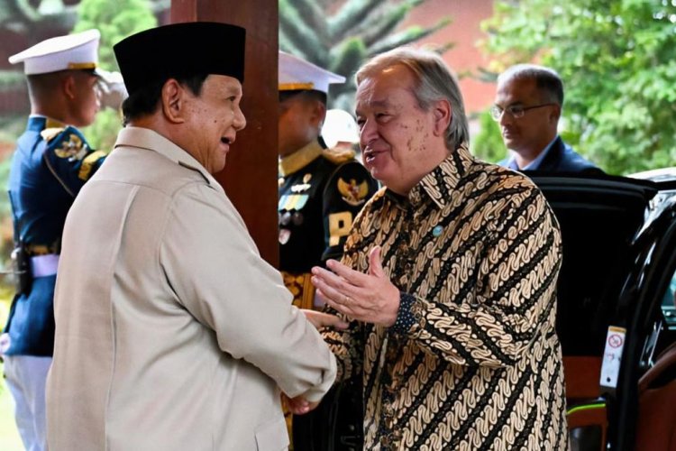 Prabowo Sambut Langsung Guterres di Hambalang, Pertemuan Bilateral Bahas Isu Strategis Global