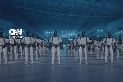 110 Robot Humanoid AgiBot Menari Kompak di Shandong, Cetak Rekor Dunia